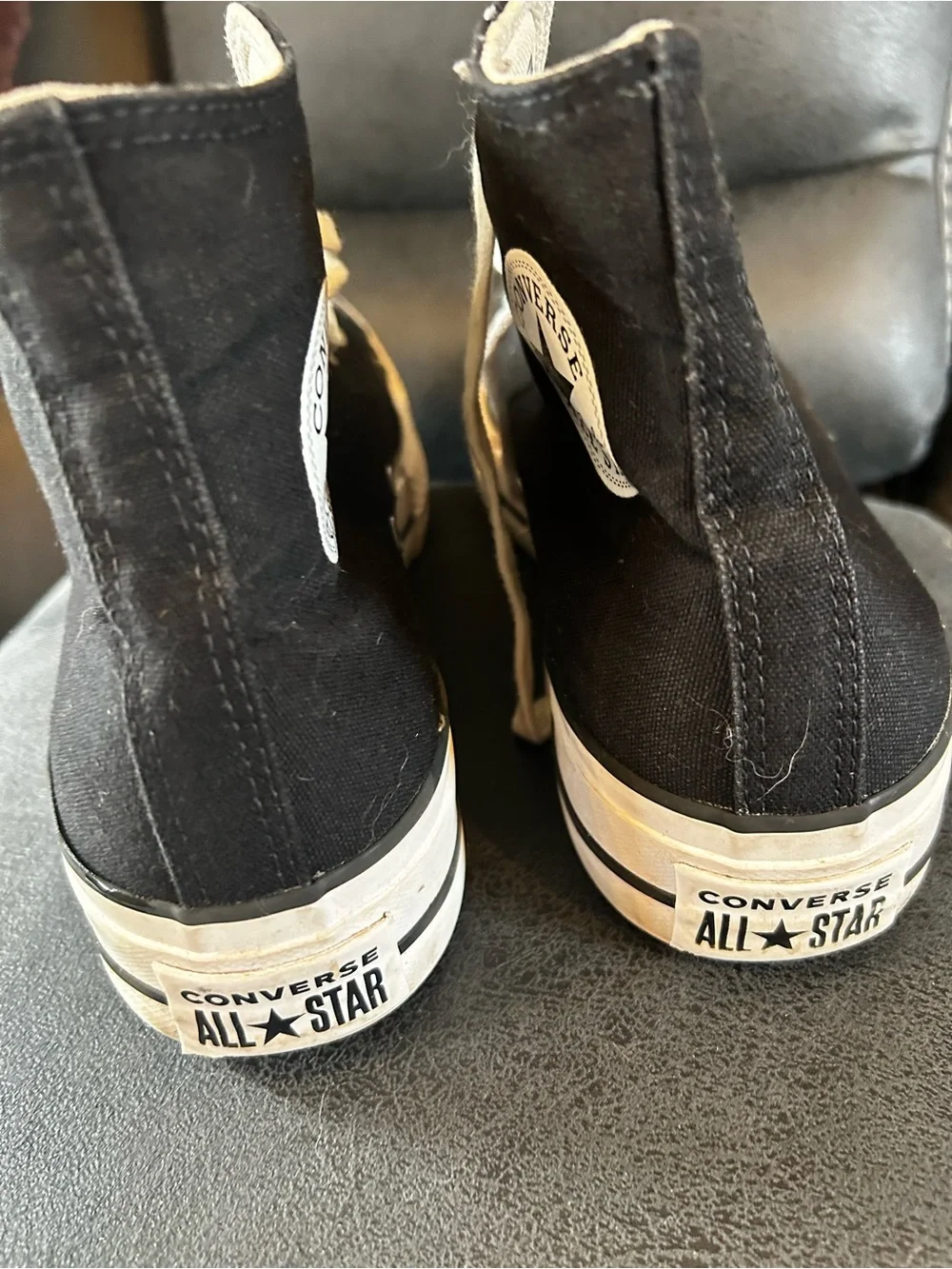 Women’s Converse Black and White High-Top Sneakers size 9